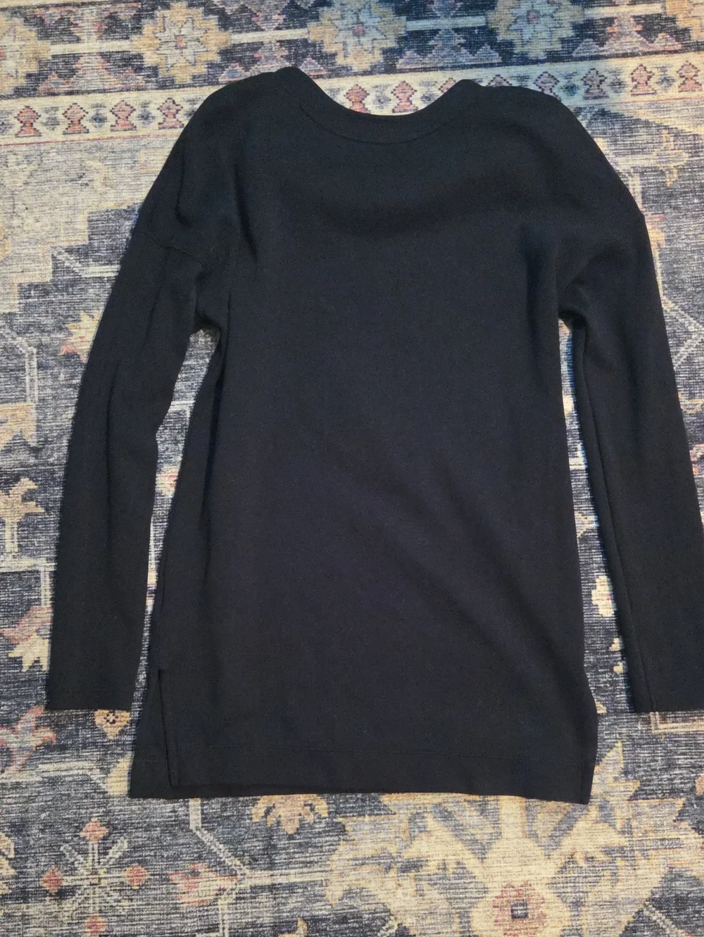 Nike Black Long Sleeve Metallic Logo Top